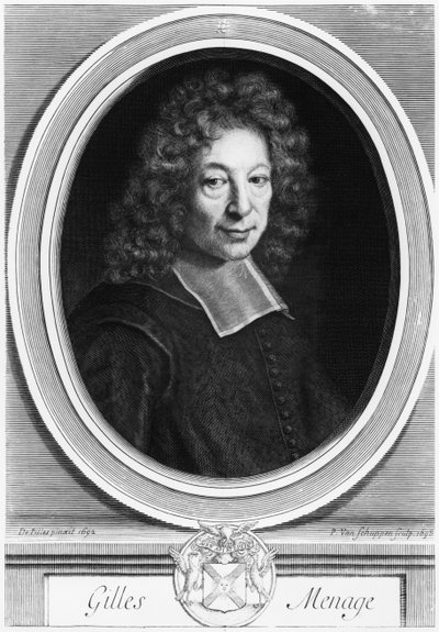 Gilles Ménage, 1692, gravé en 1698 par Pierre Louis van Schuppen (1627-1702) - Roger de Piles